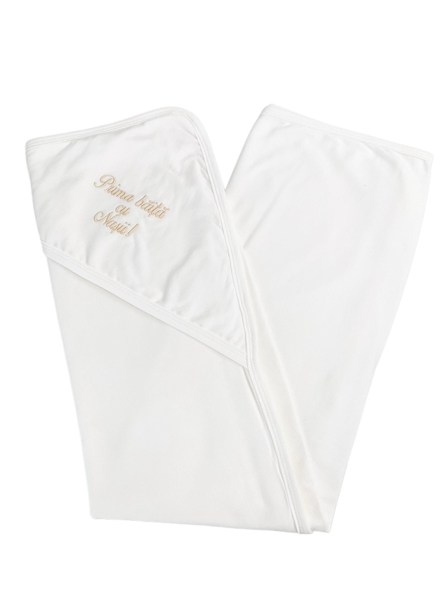 Prosop baie brodat "Prima baita cu Nasii" - Botez bebelusi