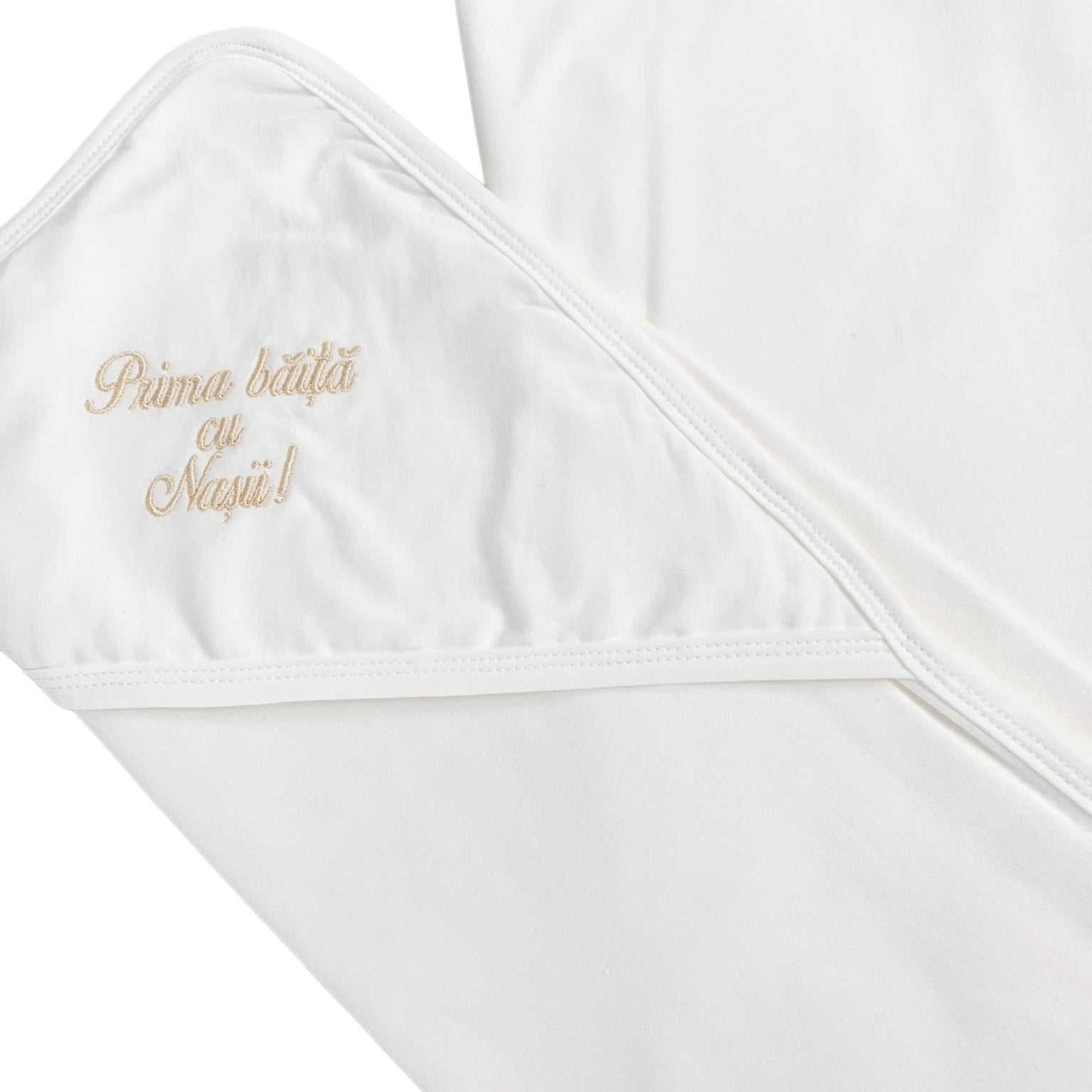 Prosop baie brodat "Prima baita cu Nasii" - Botez bebelusi