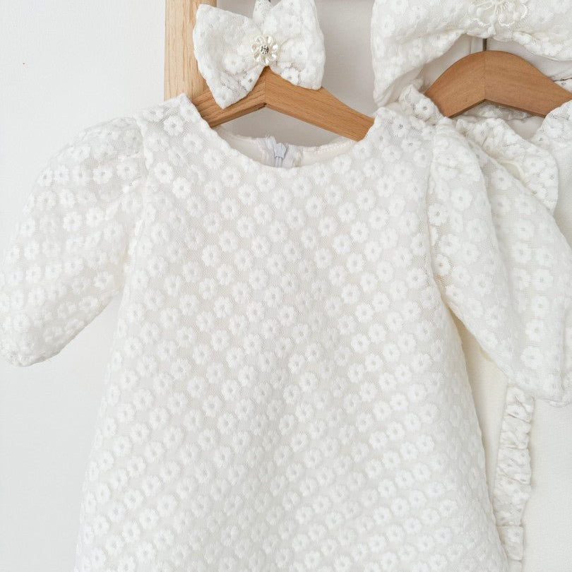 Rochie botez fetita alba Darlene - Botez bebelusi