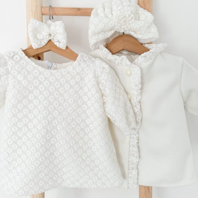 Rochie botez fetita alba Darlene - Botez bebelusi