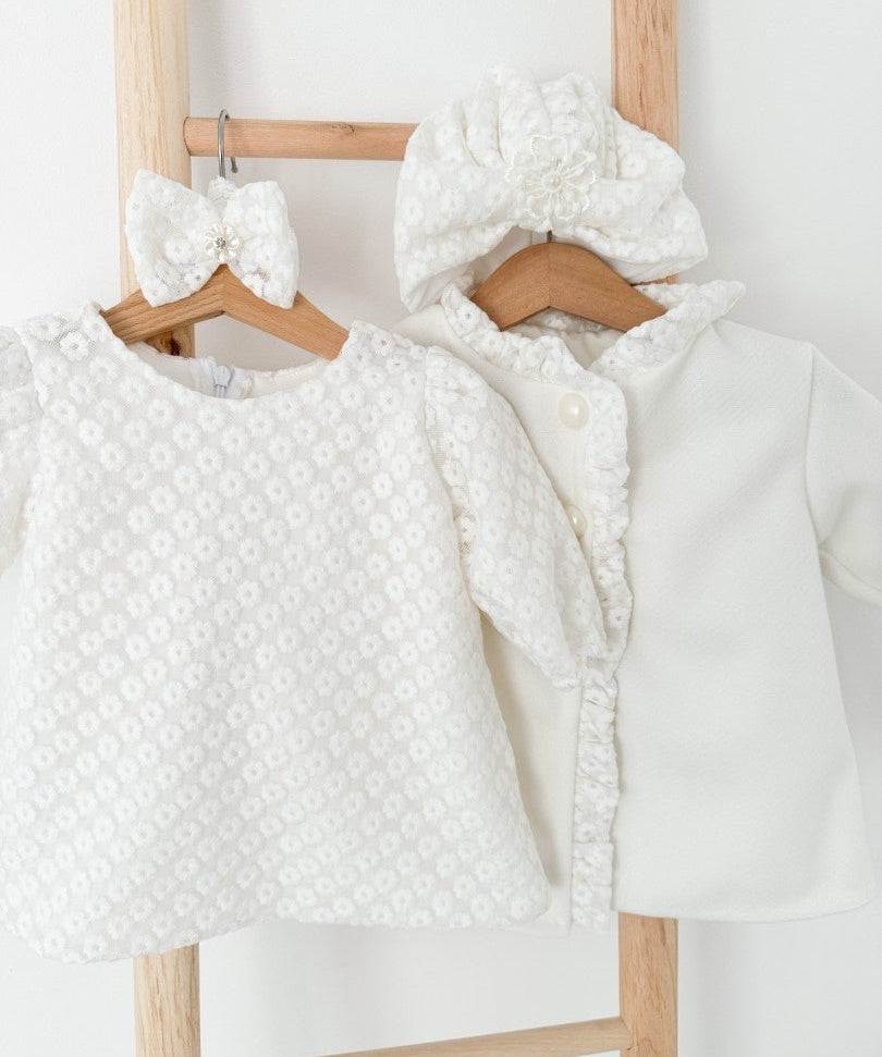 Rochie botez fetita alba Darlene - Botez bebelusi