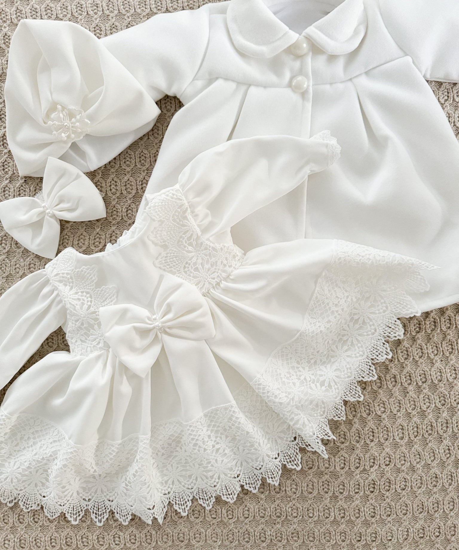 Rochie botez fetita alba Jess - Botez bebelusi