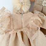 Rochie botez fetita maro Margot - Botez bebelusi