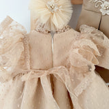 Rochie botez fetita maro Margot - Botez bebelusi