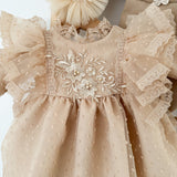 Rochie botez fetita maro Margot - Botez bebelusi