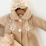 Rochie botez fetita maro Margot - Botez bebelusi