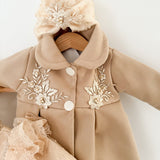 Rochie botez fetita maro Margot - Botez bebelusi