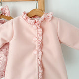 Rochie botez fetita roz Morgana - Botez bebelusi