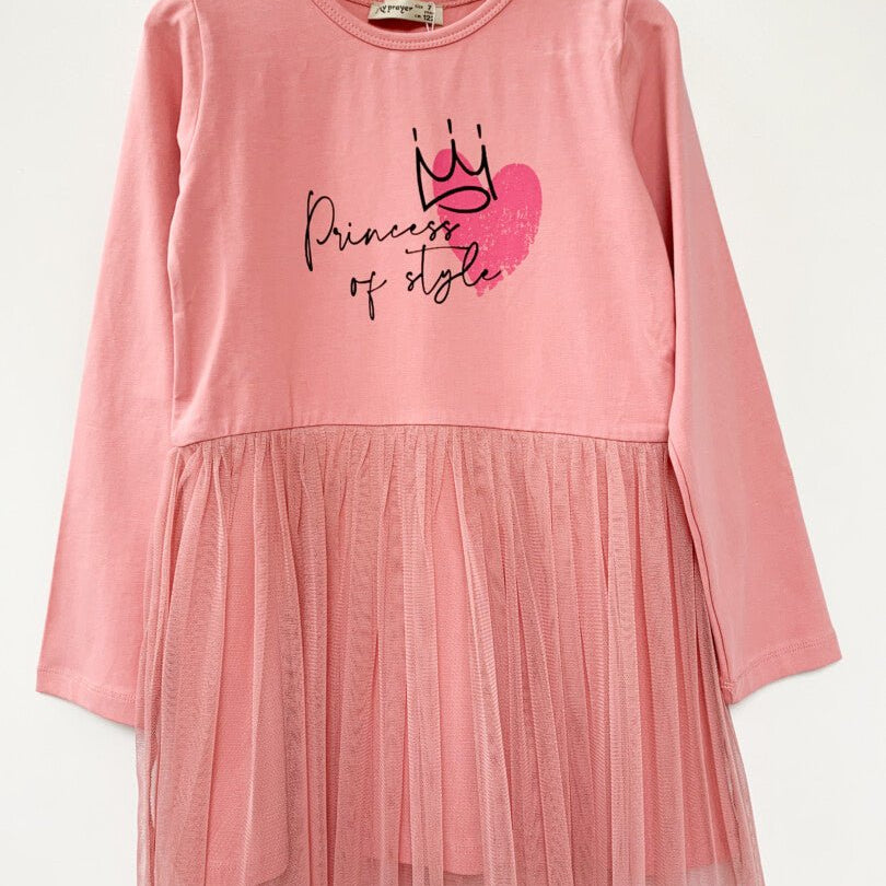 Rochie fetita roz Princess - Botez bebelusi