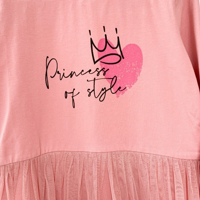 Rochie fetita roz Princess - Botez bebelusi