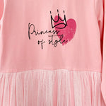 Rochie fetita roz pudra Princess - Botez bebelusi