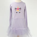 Rochie lila unicorn printesa - Botez bebelusi