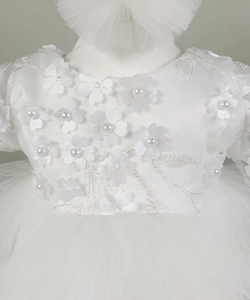 Rochie pentru botez cu volan - Botez bebelusi