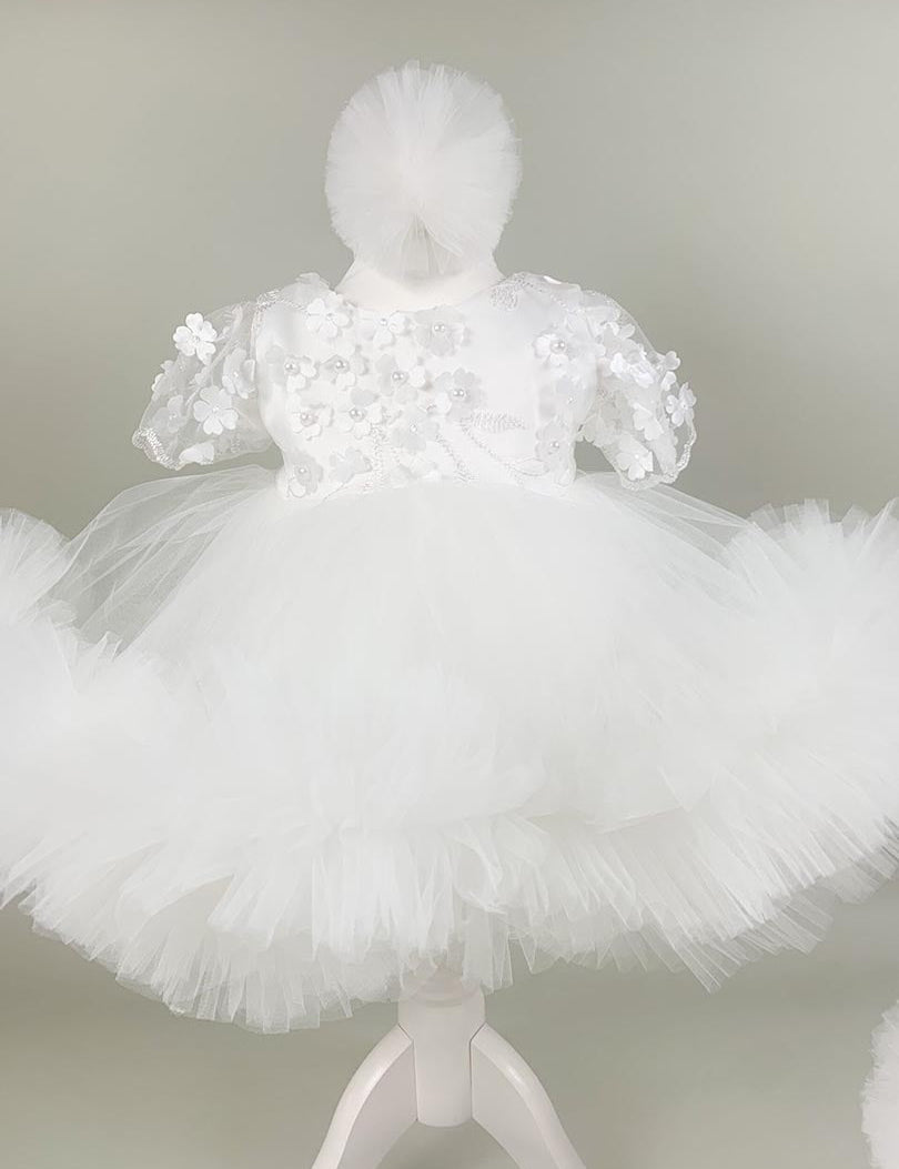Rochie pentru botez cu volan - Botez bebelusi