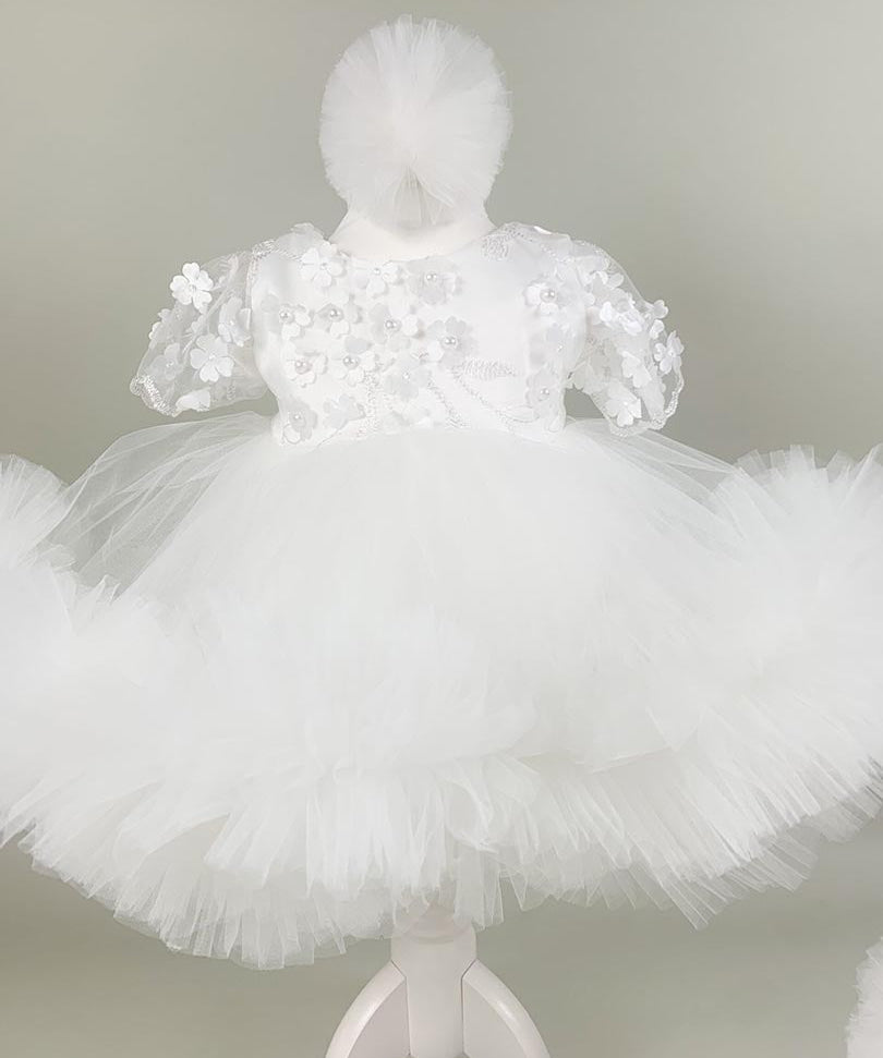 Rochie pentru botez cu volan - Botez bebelusi
