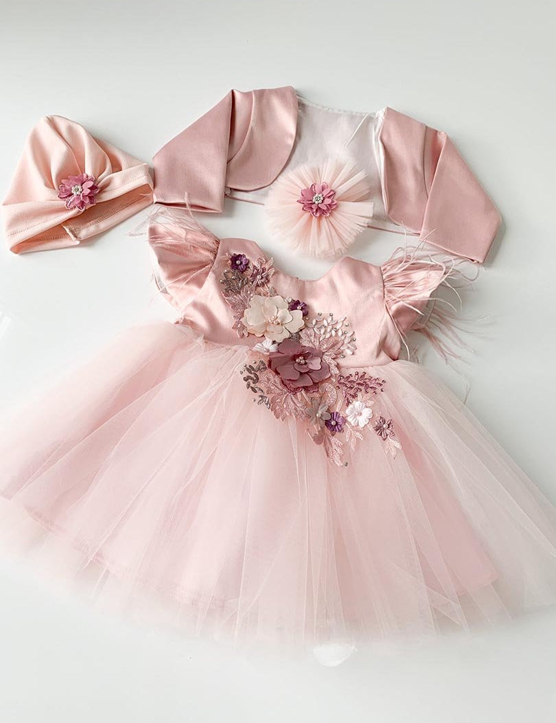 Rochie roz botez Jaya - Botez bebelusi