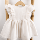 Rochita Bebelusi Ivory din Tul cu Dantela Model de Ocazie - Katinca - Botez bebelusi