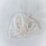 Rochita Botez Ivory cu Turban Moale si Bentita Elastica - Siena - Botez bebelusi
