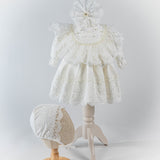 Rochita Eleganta Ivory cu Dantela si Perle - Giulia - Botez bebelusi