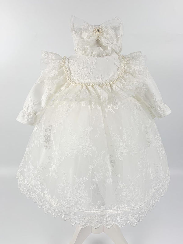 Rochita pentru botez , culoare alba,Rebeca - Botez bebelusi