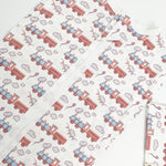 Sac de dormit bebe 2 piese - alb cu trenulet - Botez bebelusi