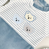 Salopeta albastra cu ursuleti - Botez bebelusi