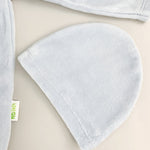 Salopeta albastra pufoasa baiat cu catelus si iepuras - Botez bebelusi