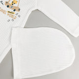 Salopeta baiat alba cu girafa si masina - Botez bebelusi