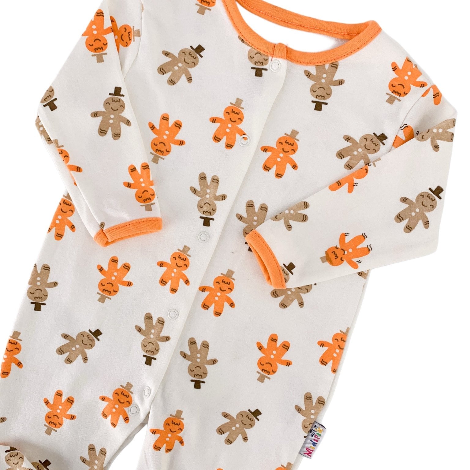 Salopeta baiat alba cu portocaliu - Botez bebelusi