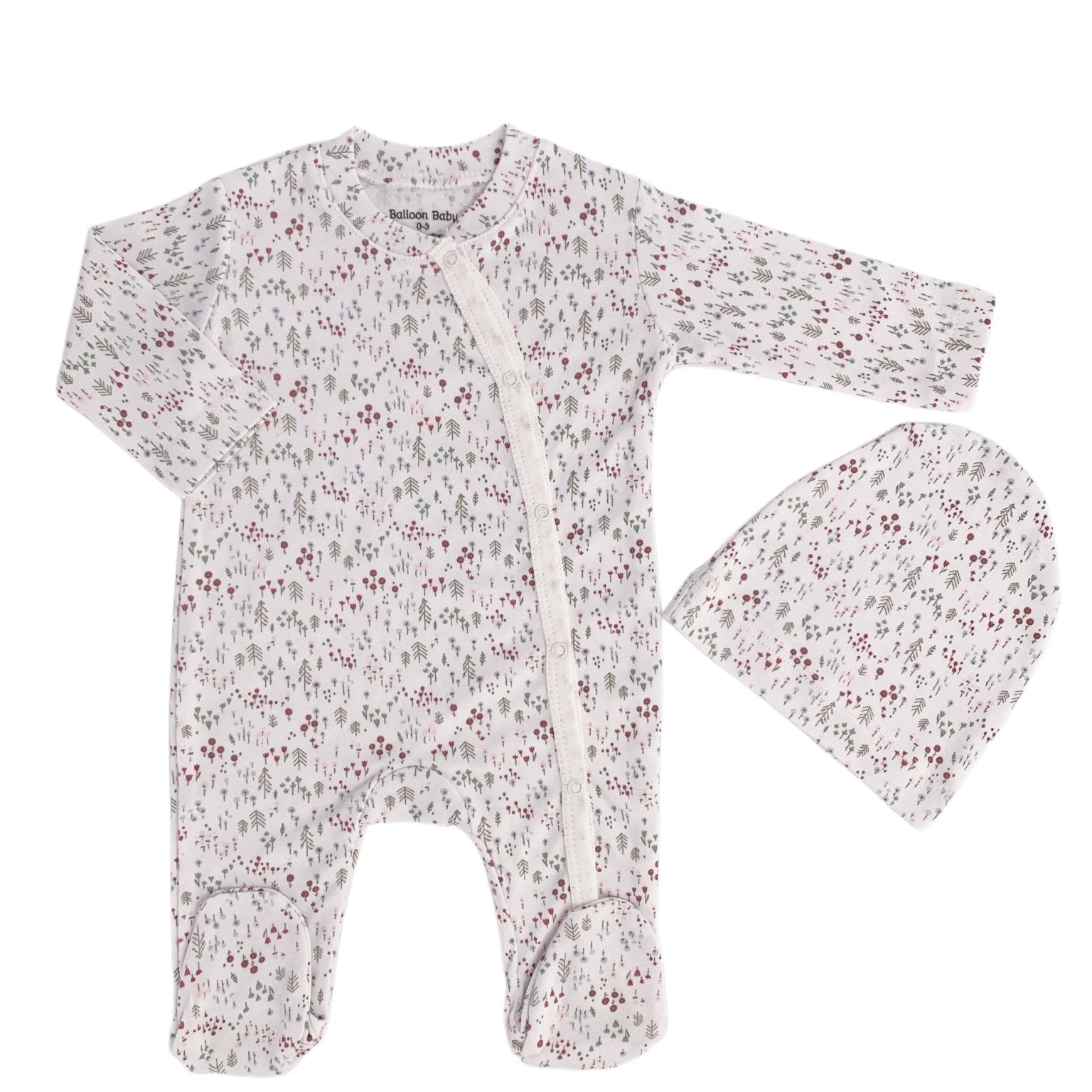 Salopeta fetita alba cu flori - Botez bebelusi