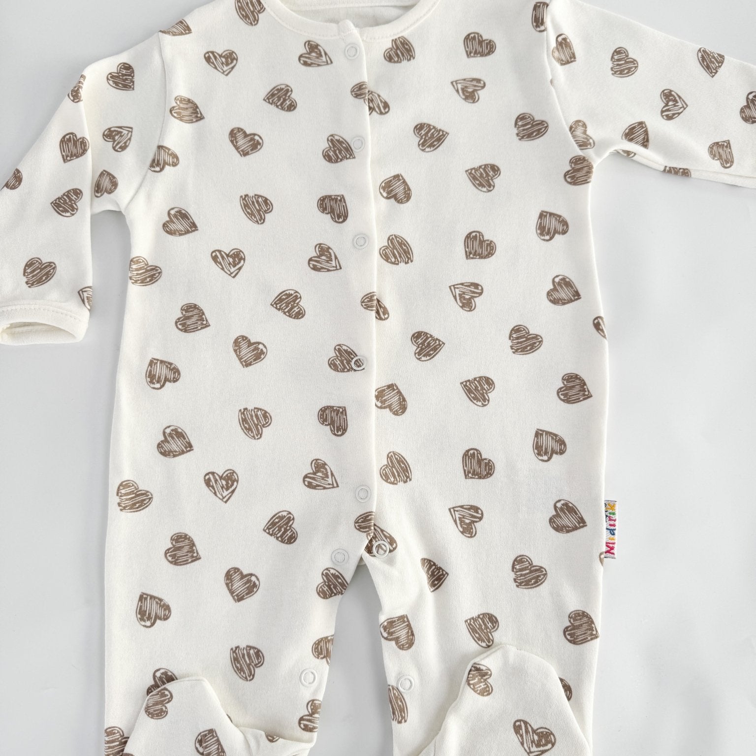 Salopeta fetita alba cu inimioare - Botez bebelusi