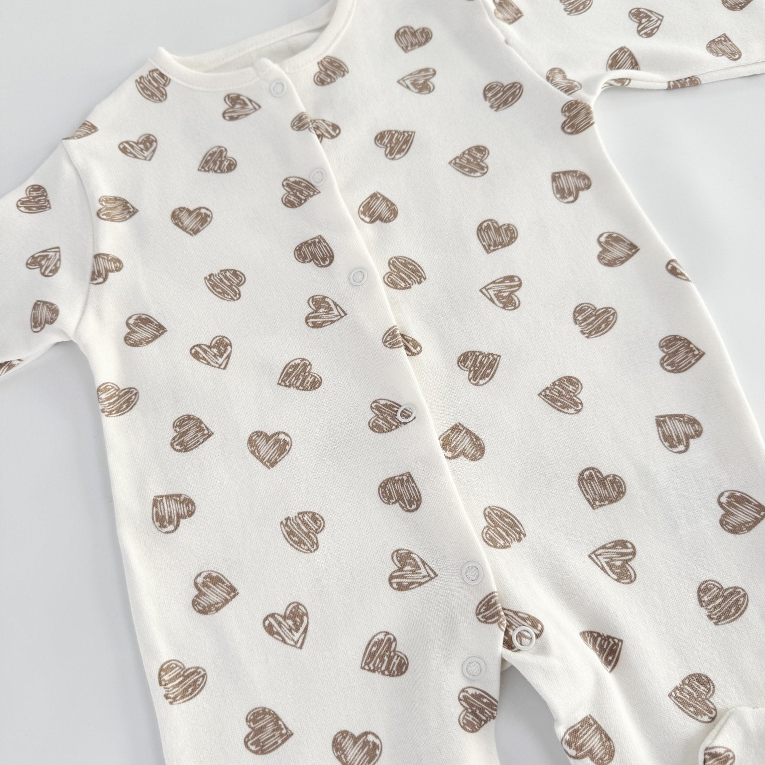 Salopeta fetita alba cu inimioare - Botez bebelusi