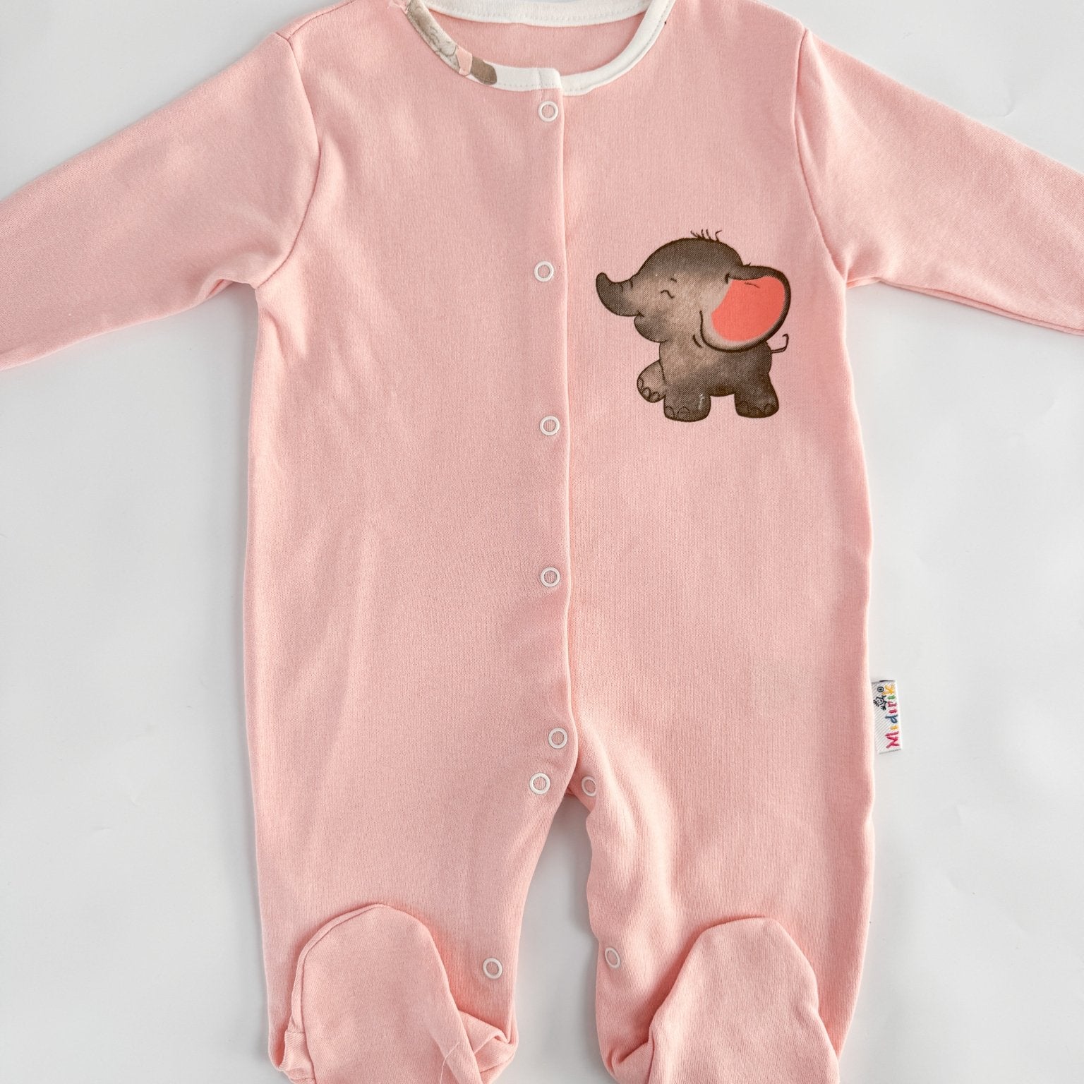 Salopeta fetita roz cu elefantel - Botez bebelusi