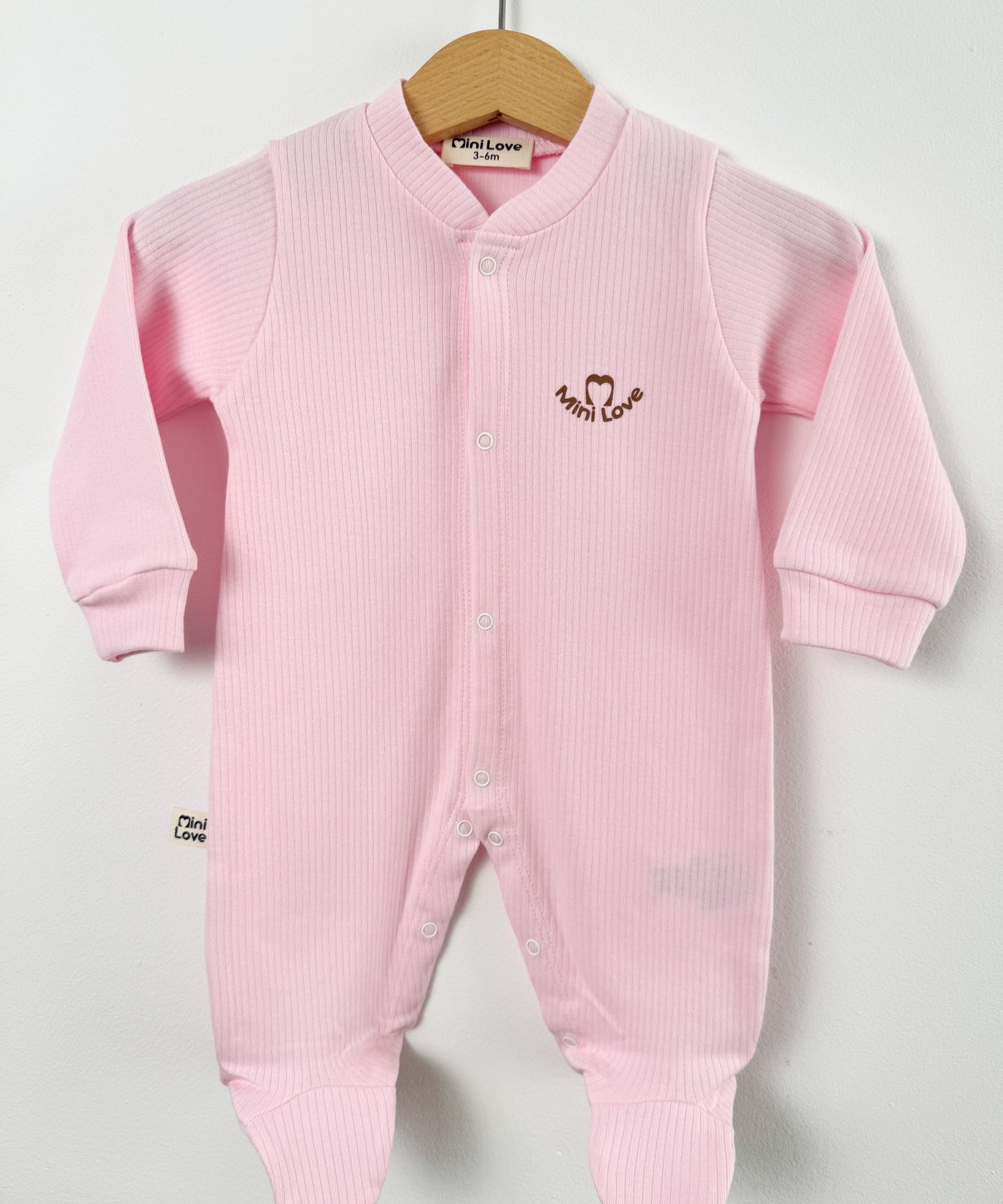 Salopeta fetita roz logo mini love - Botez bebelusi
