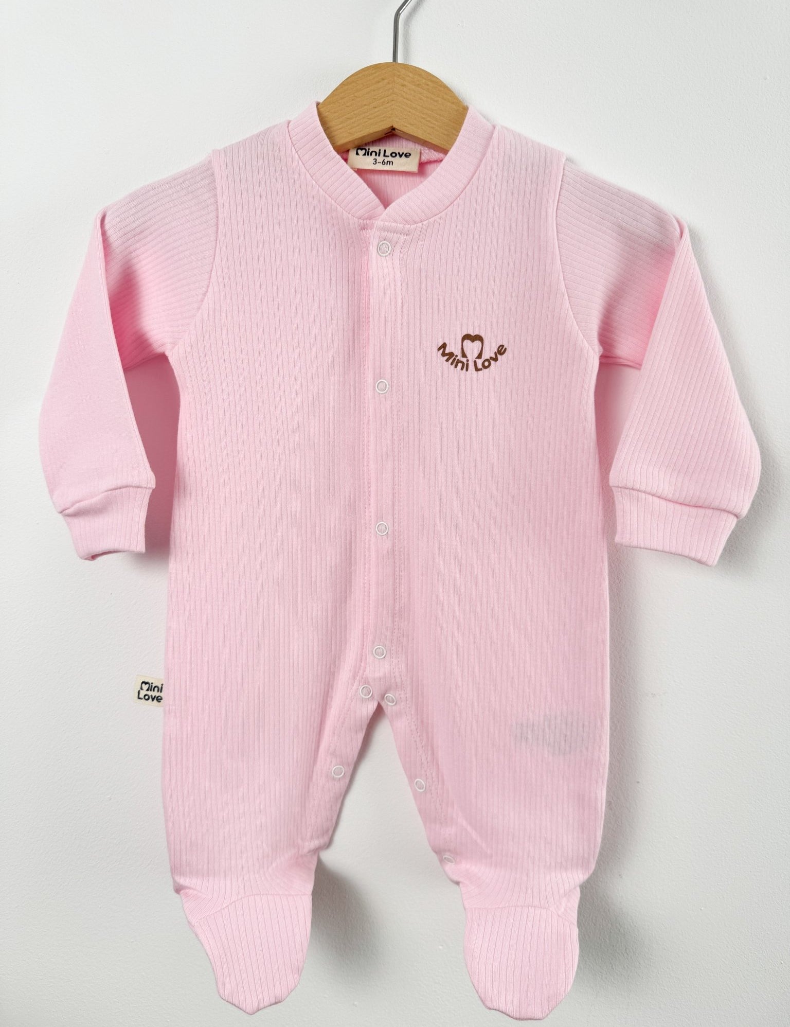 Salopeta fetita roz logo mini love - Botez bebelusi