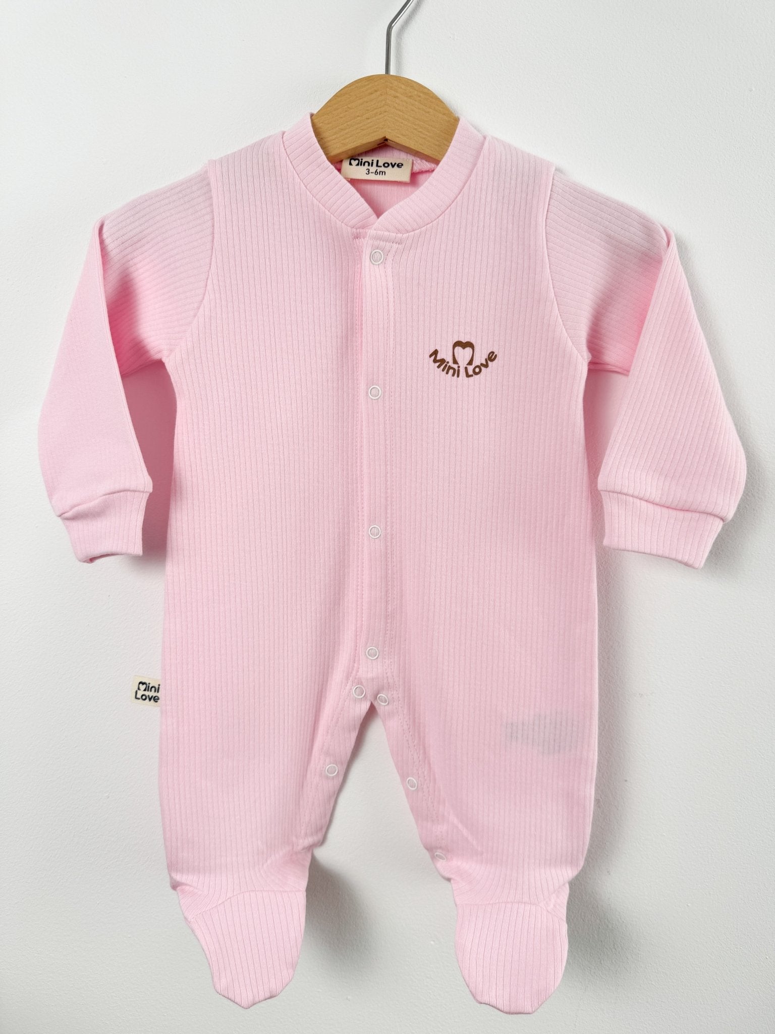 Salopeta fetita roz logo mini love - Botez bebelusi