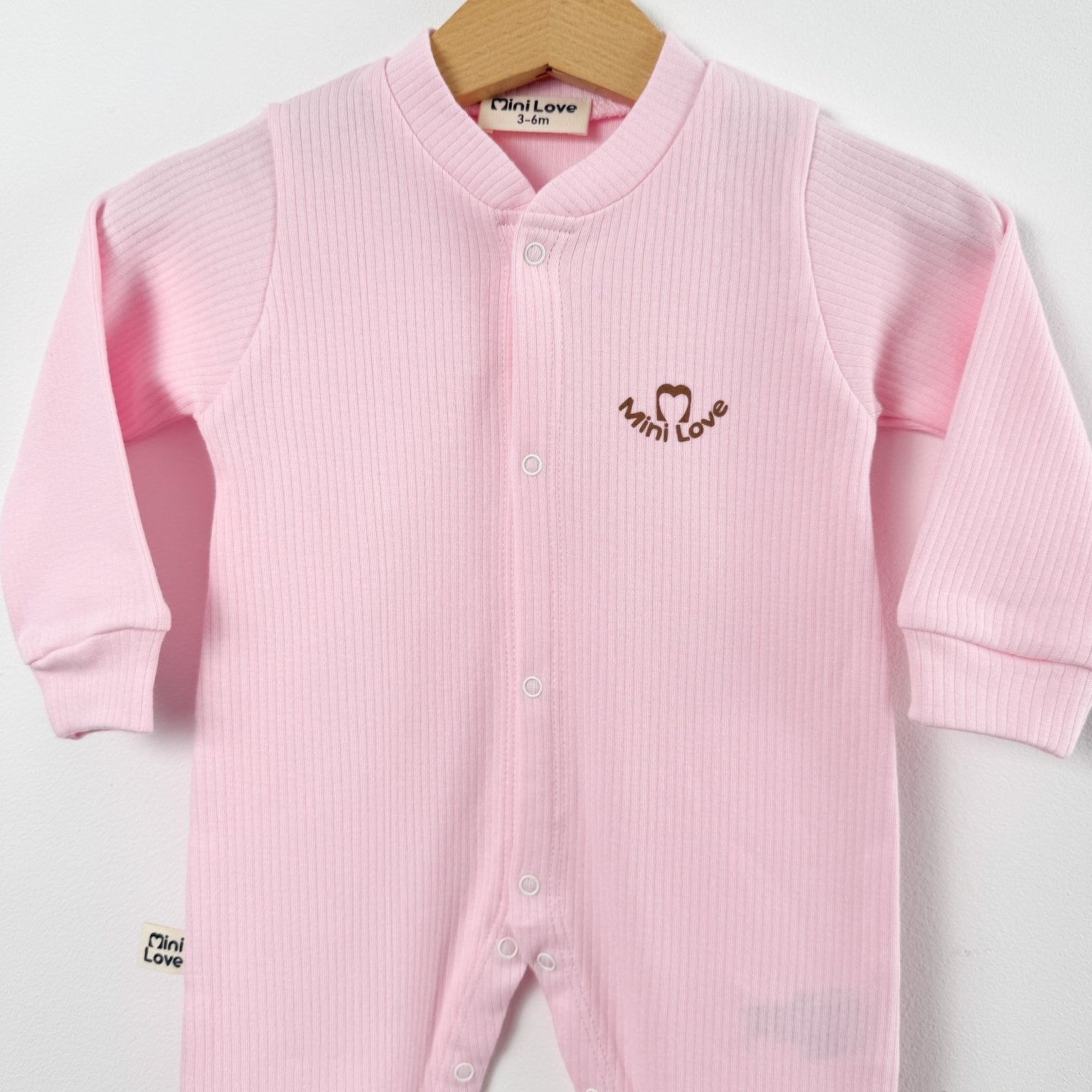 Salopeta fetita roz logo mini love - Botez bebelusi