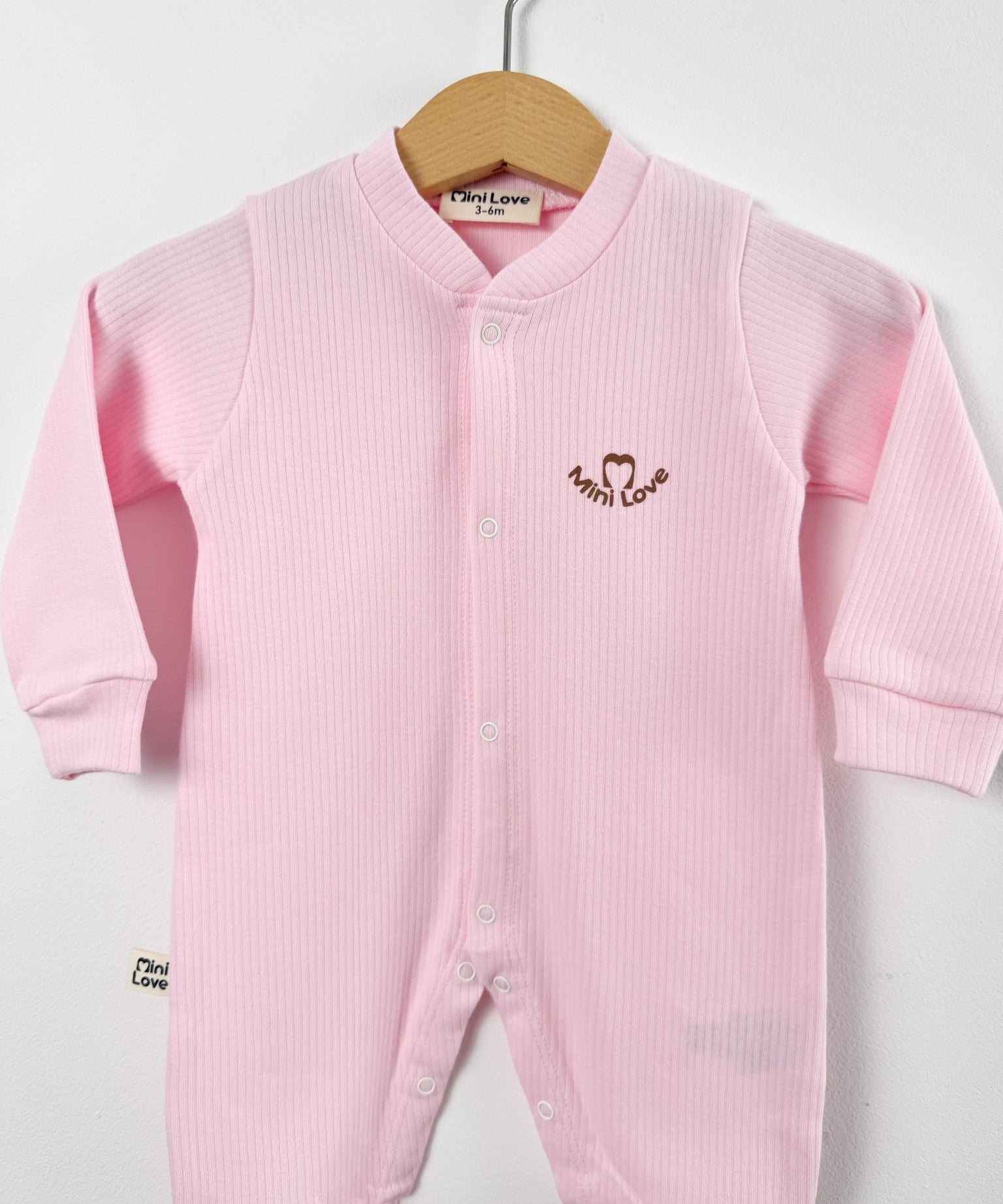 Salopeta fetita roz logo mini love - Botez bebelusi