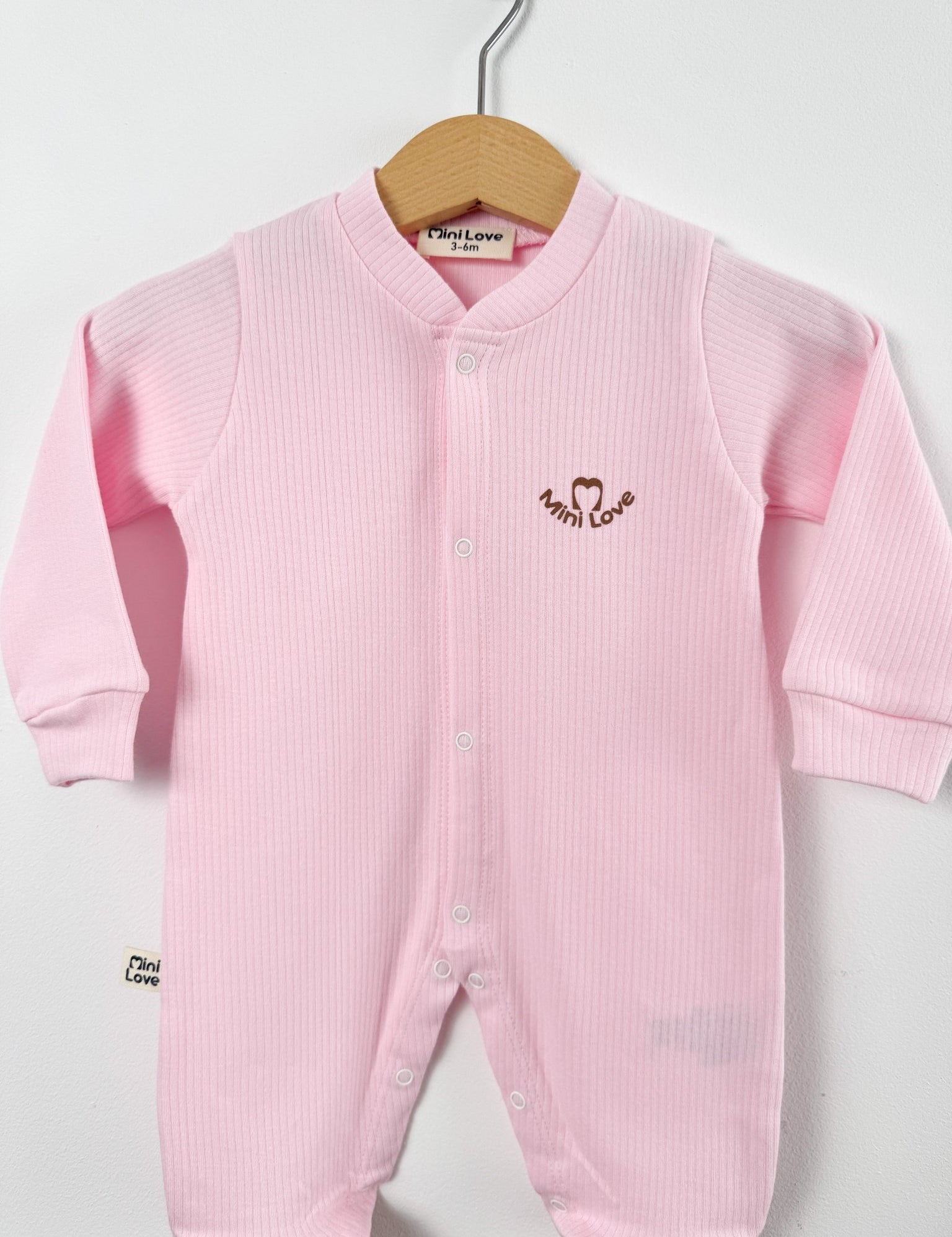 Salopeta fetita roz logo mini love - Botez bebelusi