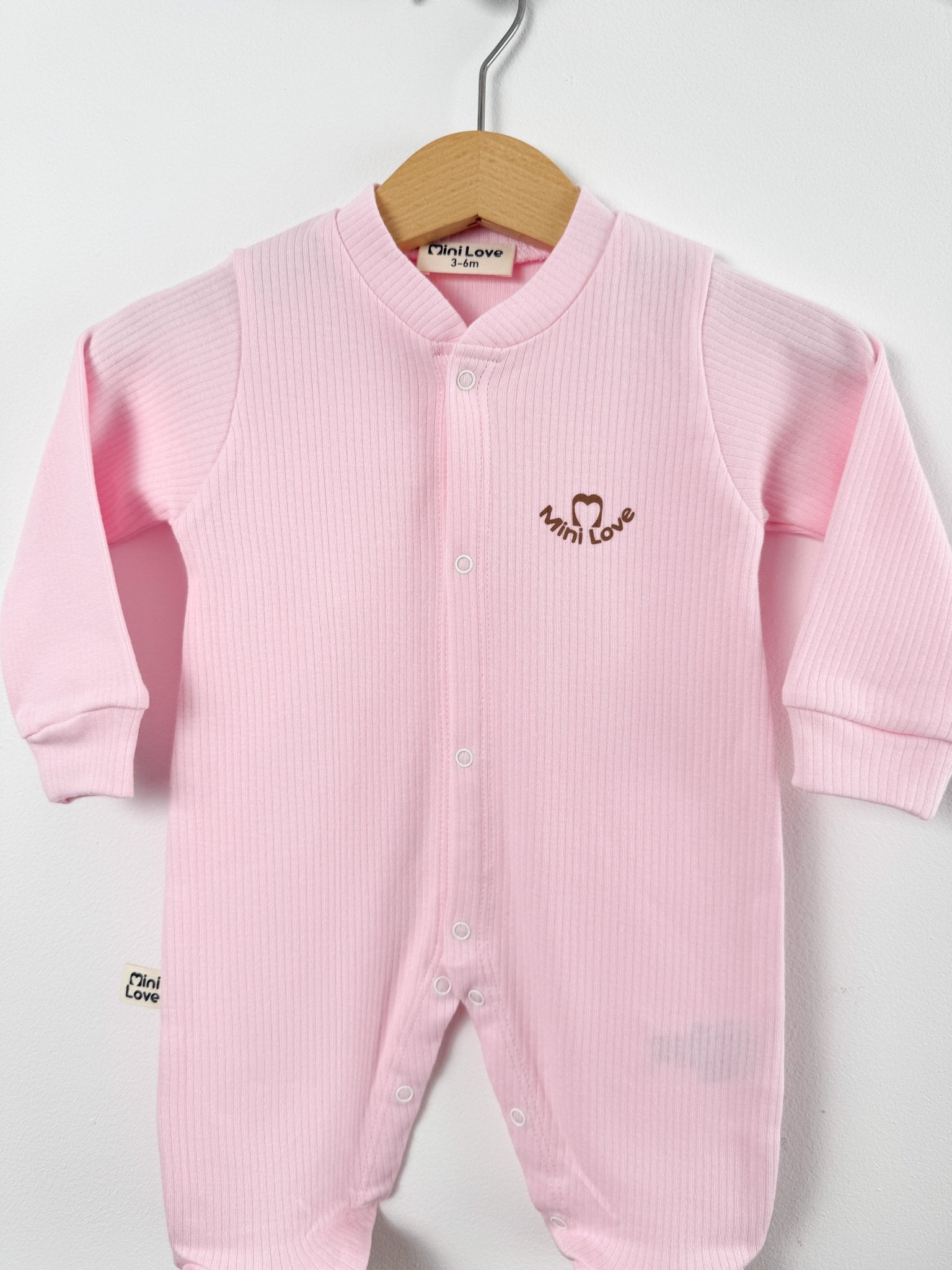Salopeta fetita roz logo mini love - Botez bebelusi