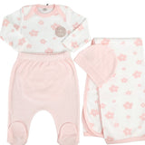 Salopeta fetite alba cu paturica - 4 piese - Botez bebelusi