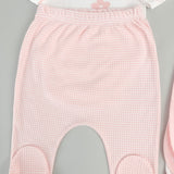 Salopeta fetite alba cu paturica - 4 piese - Botez bebelusi