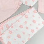 Salopeta fetite alba cu paturica - 4 piese - Botez bebelusi