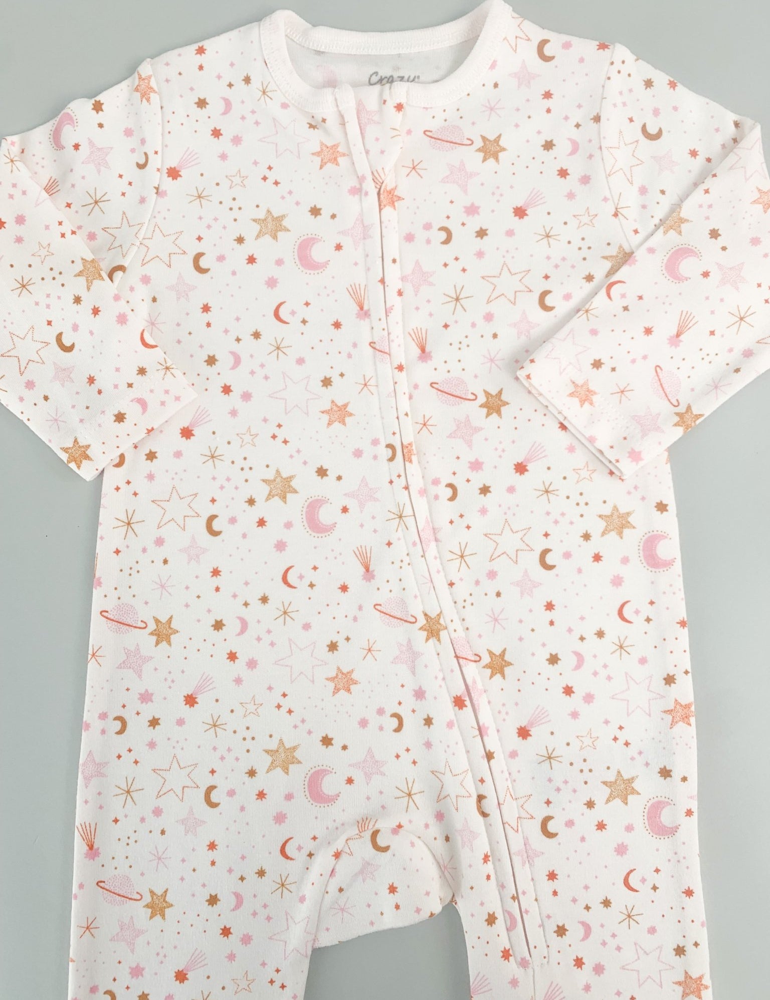 Salopeta fetite alba cu stelute - Botez bebelusi