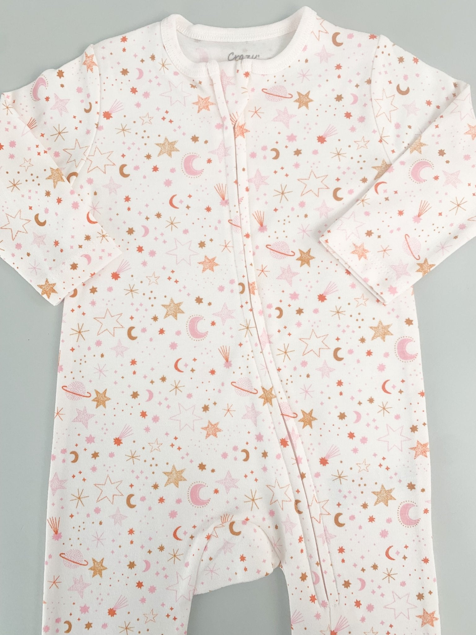 Salopeta fetite alba cu stelute - Botez bebelusi