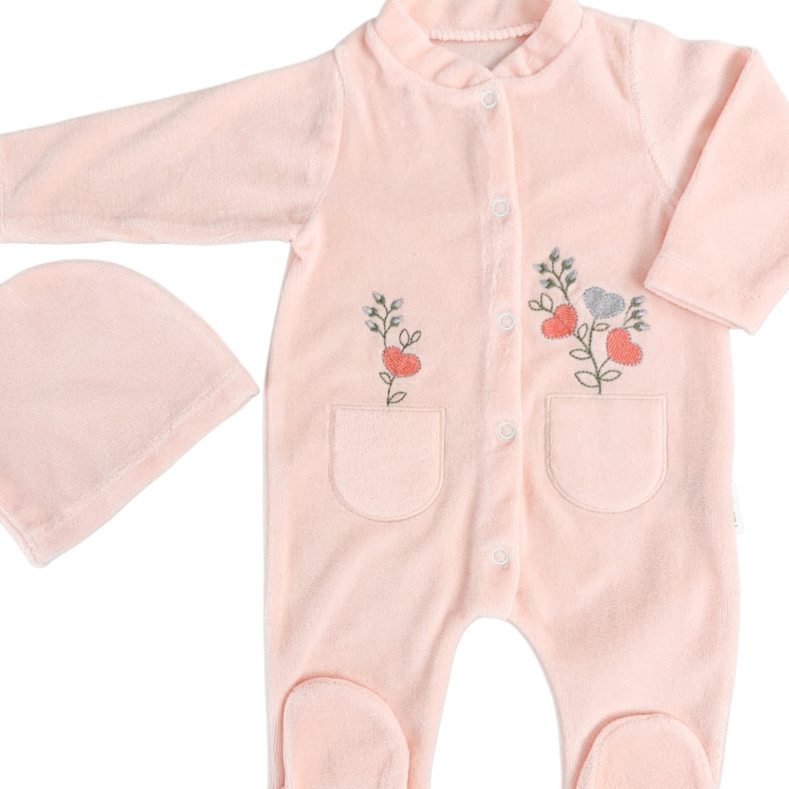 Salopeta fetite cu flori - Botez bebelusi