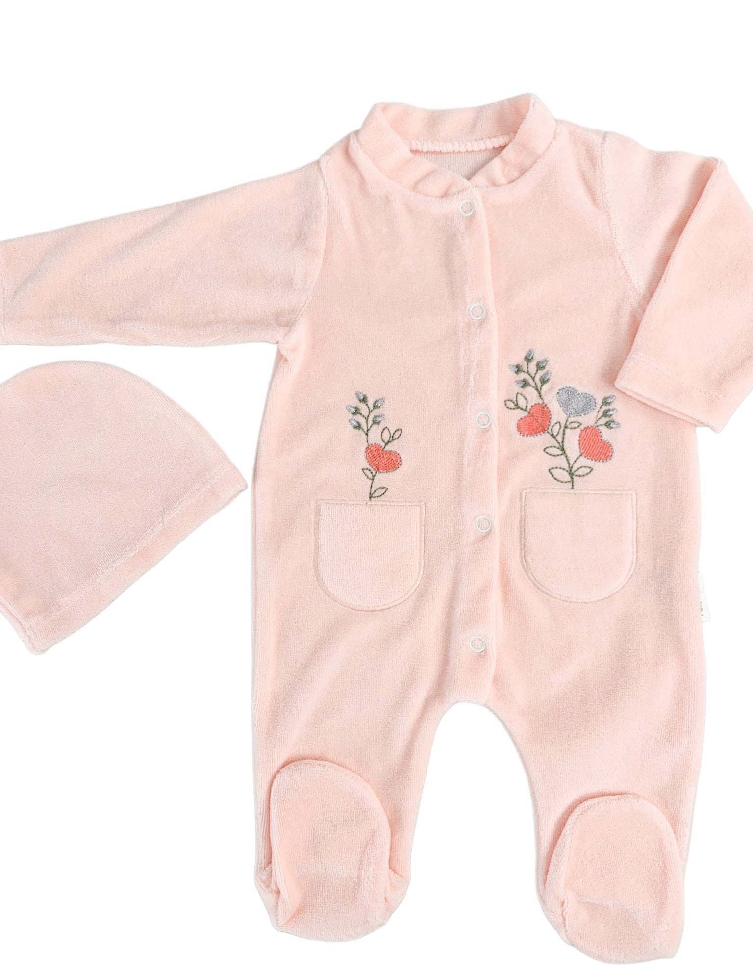 Salopeta fetite cu flori - Botez bebelusi