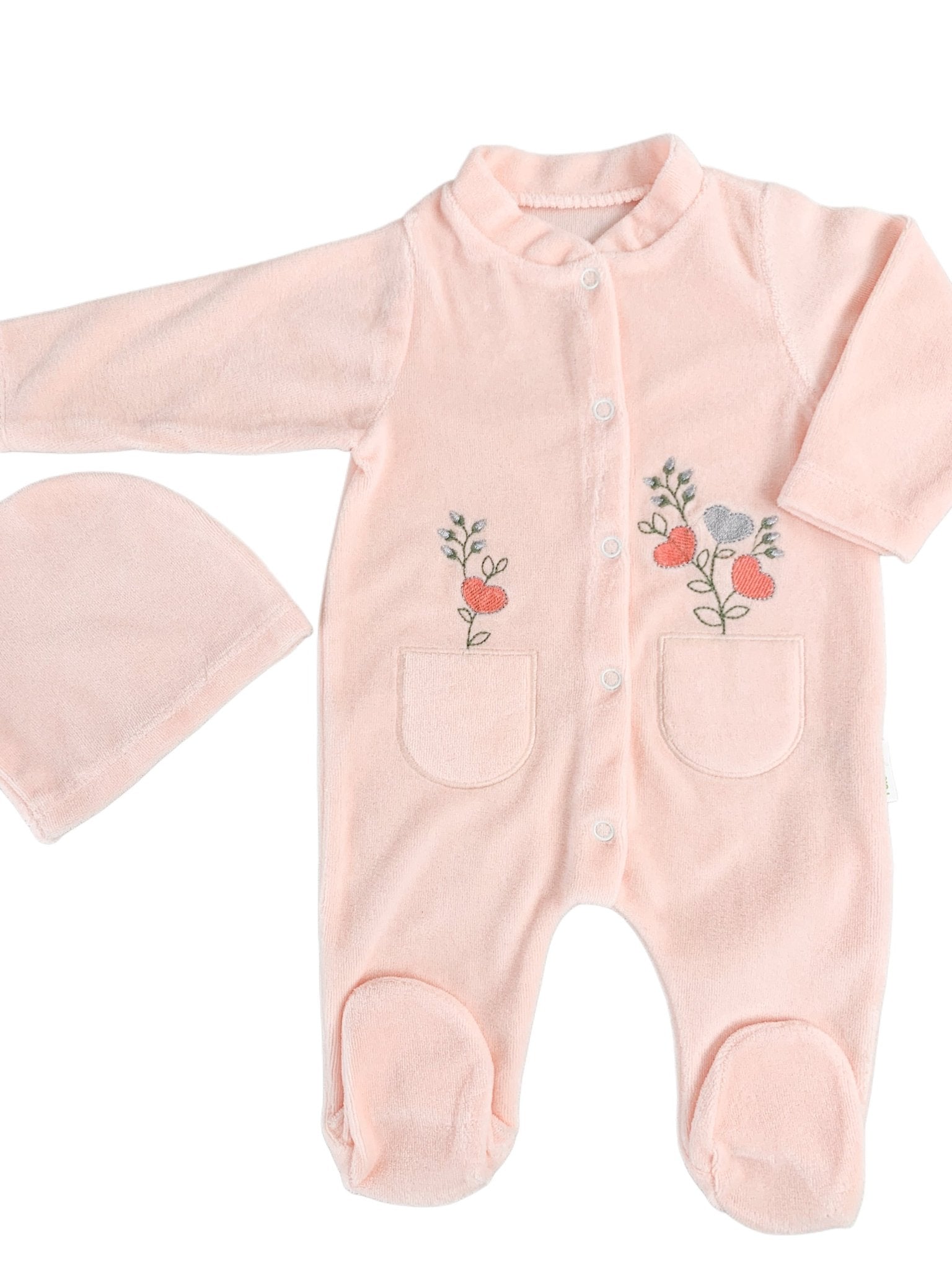 Salopeta fetite cu flori - Botez bebelusi