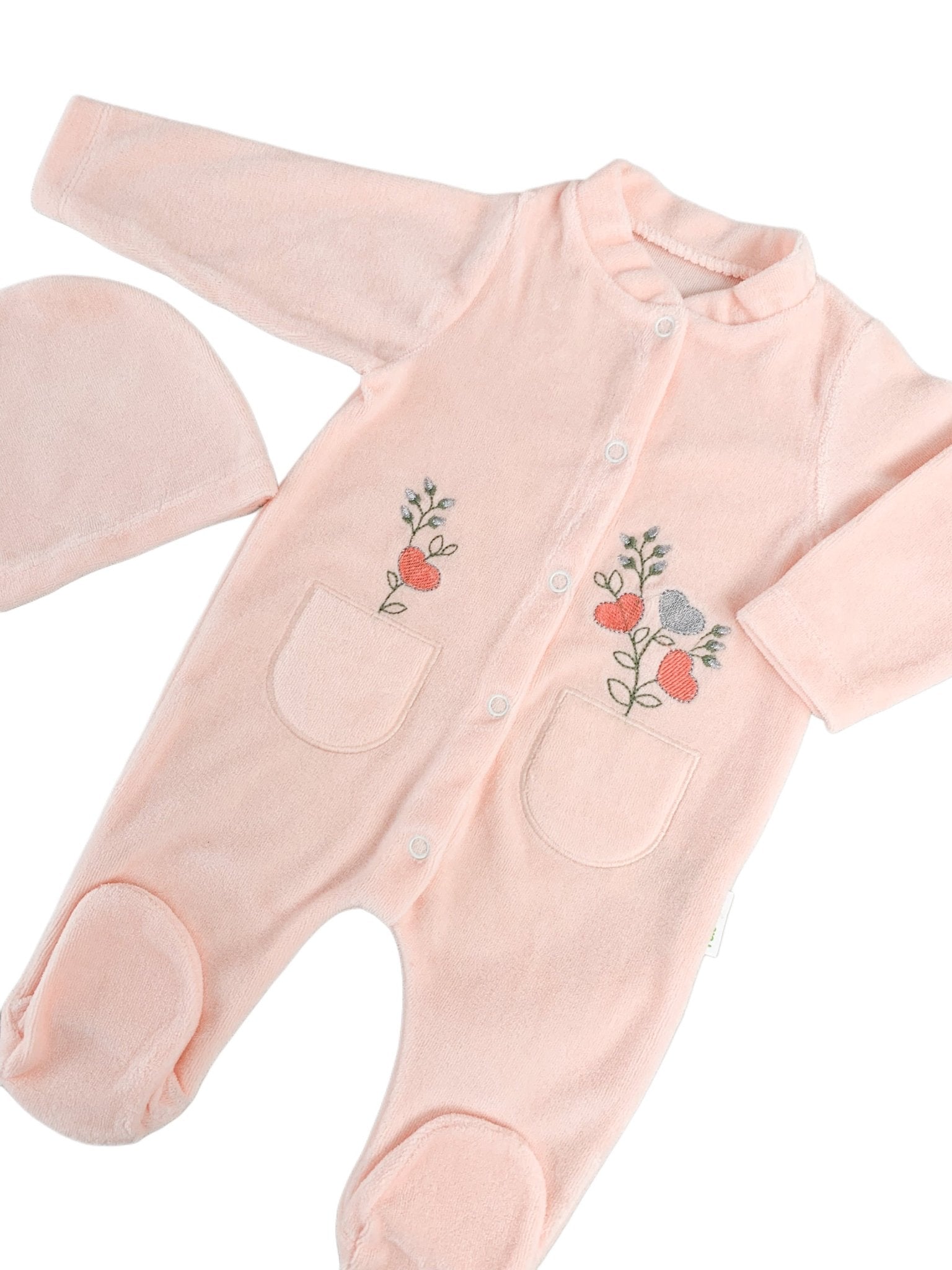 Salopeta fetite cu flori - Botez bebelusi