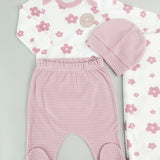 Salopeta fetite cu paturica si caciulita - 4 piese - Botez bebelusi